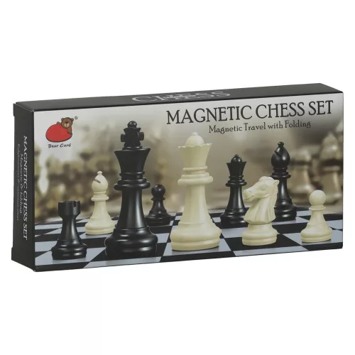 Magnetic sakk klasszikus de călătorie puzzle jucărie cu magnet, cu închidere în cutie