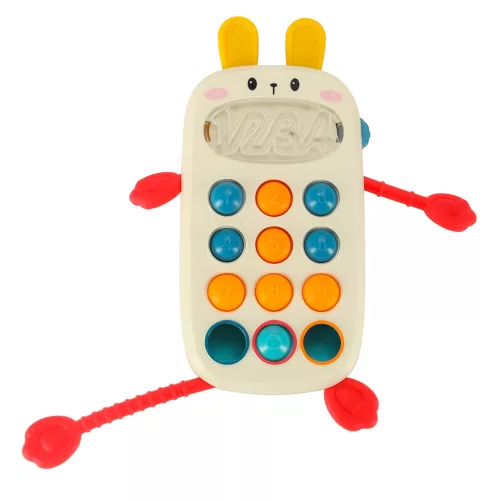 Montessori érzékszervi játék babáknak telefongombokkal, emberi