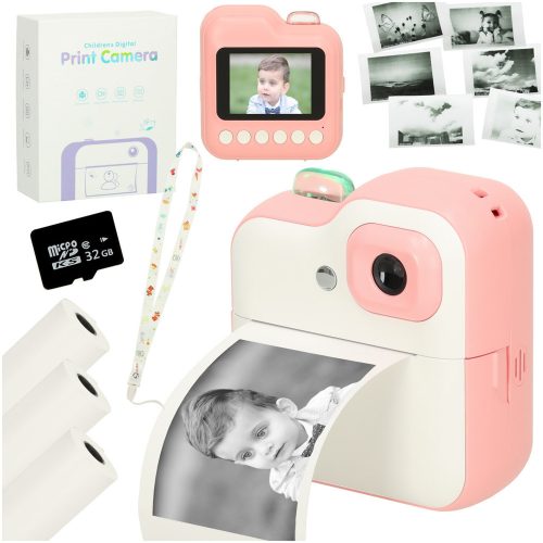 Instant kamera gyerekeknek 1 GB 24 megapixeles fehér