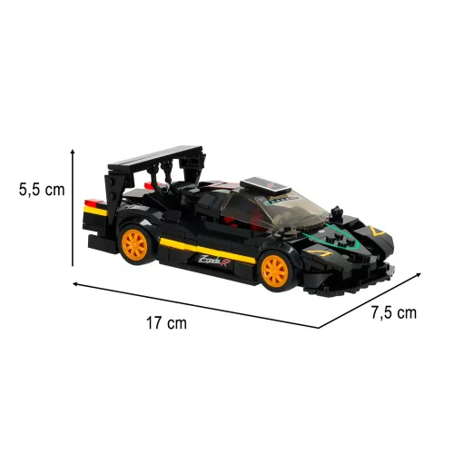 Rastar 93900-B Pagani Zonda R 1:28-as autó, 387 darabos kockák.