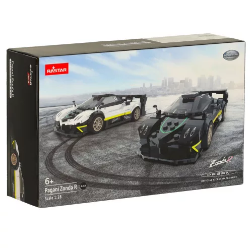 Rastar 93900-B Pagani Zonda R 1:28-as autó, 387 darabos kockák.