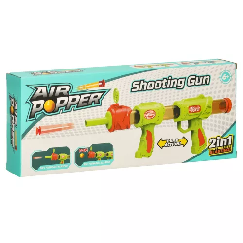 Pistol, accesoriu pușcă, articol pentru copii, 2 1 în jucărie, verde
