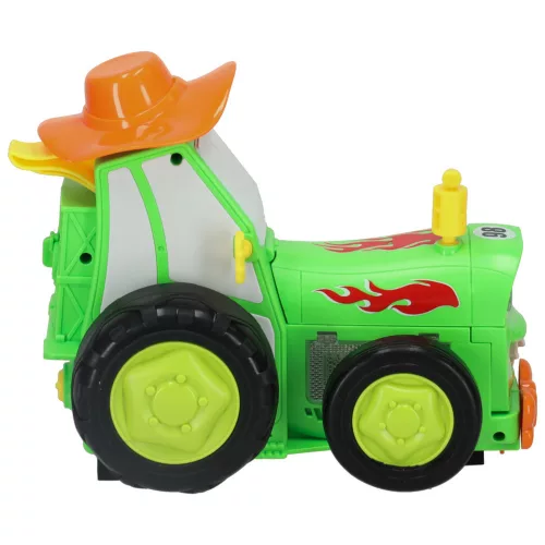 Távirányítós traktor RC távirányítóval, ugrással és tánccal, zöld hanggal