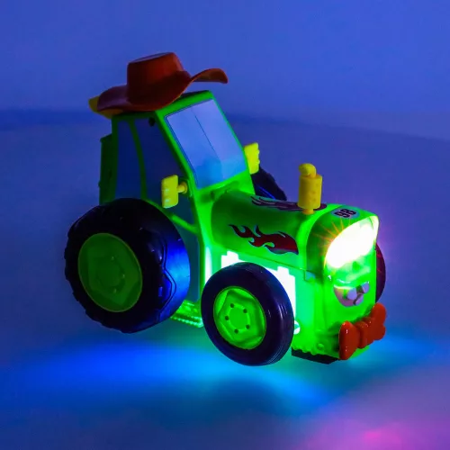 Távirányítós traktor RC távirányítóval, ugrással és tánccal, zöld hanggal
