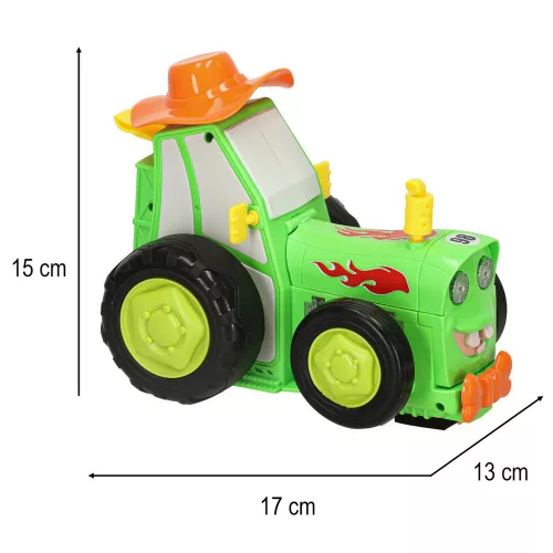 Távirányítós traktor RC távirányítóval, ugrással és tánccal, zöld hanggal