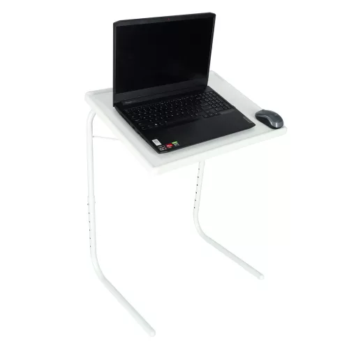 Laptopasztal laptophoz, multifunkcionális, összecsukható, állítható, 69 cm fehér