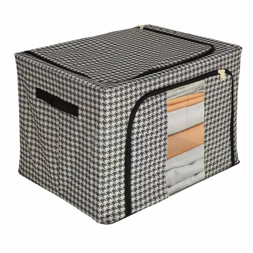Suport haine, articol huzatsac kerettel, alb, negru, 100L
