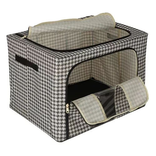 Suport haine, articol huzatsac kerettel, alb, negru, 100L