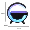 RGB Játékos LED Lámpa Hangszóró Induktív Töltő Fekete