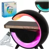 RGB Játékos LED Lámpa Hangszóró Induktív Töltő Fekete