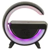 RGB Játékos LED Lámpa Hangszóró Induktív Töltő Fekete