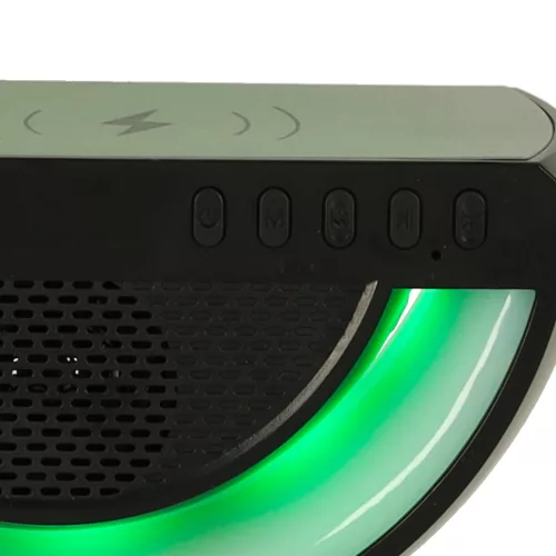 RGB Játékos LED Lámpa Hangszóró Induktív Töltő Fekete