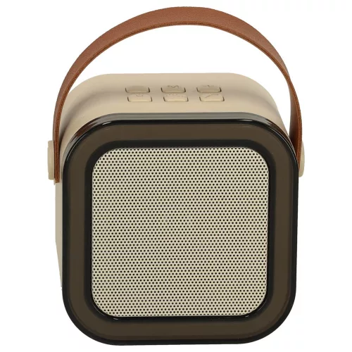 Karaoke szett Bluetooth hangszóró mikrofon USB LED bézs