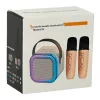Karaoke set Bluetooth Boxă 2 microfon USB LED 6W roz