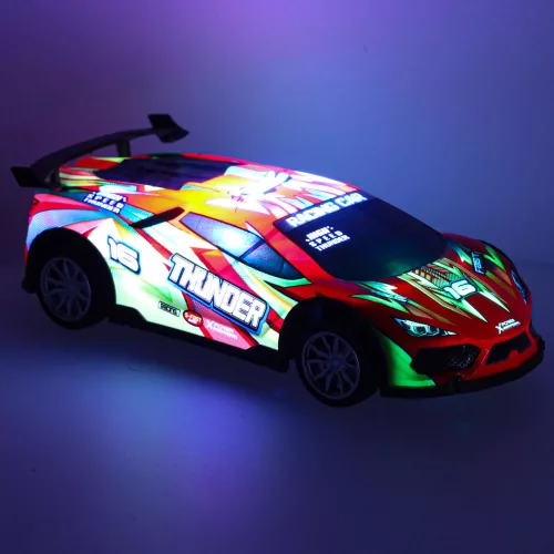 RC sportautó távirányítós drift versenyautó piros LED lámpákkal