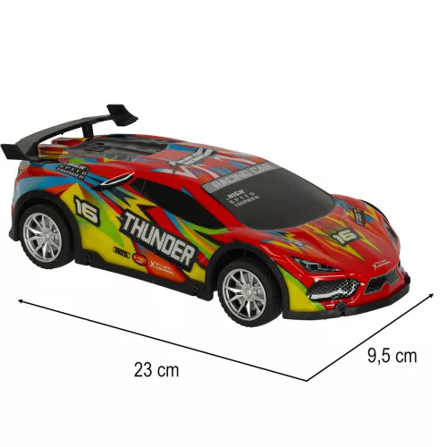 RC sportautó távirányítós drift versenyautó piros LED lámpákkal