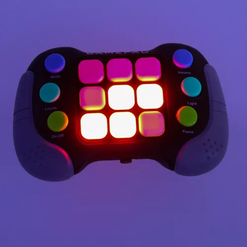 Memóriajáték elektronikus arcade stresszoldó fénykonzol 4 üzemmóddal