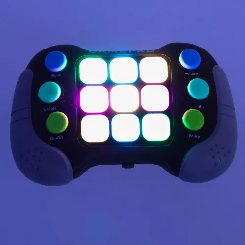 Memóriajáték elektronikus arcade stresszoldó fénykonzol 4 üzemmóddal