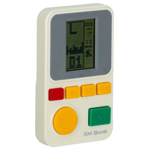 Arcade játék, elektronikus konzol, retró játék, hordozható, kézi, fehér