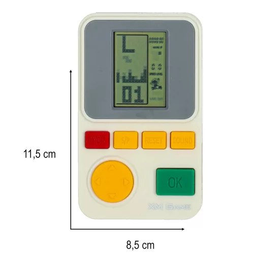 Arcade játék, elektronikus konzol, retró játék, hordozható, kézi, fehér