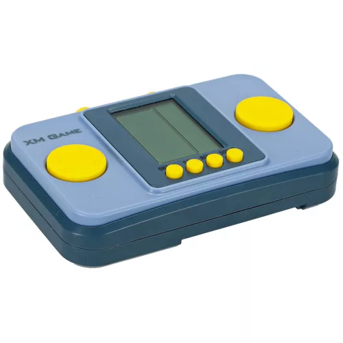 Arcade játék, elektronikus konzol, retró játék, hordozható, zsebméretű, kék