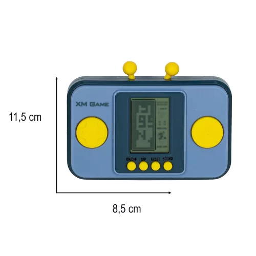 Arcade játék, elektronikus konzol, retró játék, hordozható, zsebméretű, kék