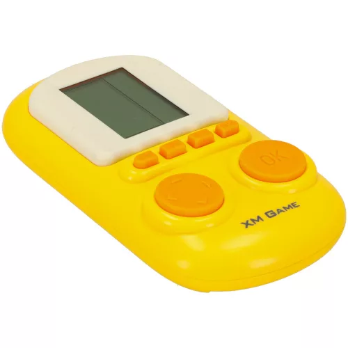 Elektronikus arcade játék mini hordozható zsebkonzol sárga