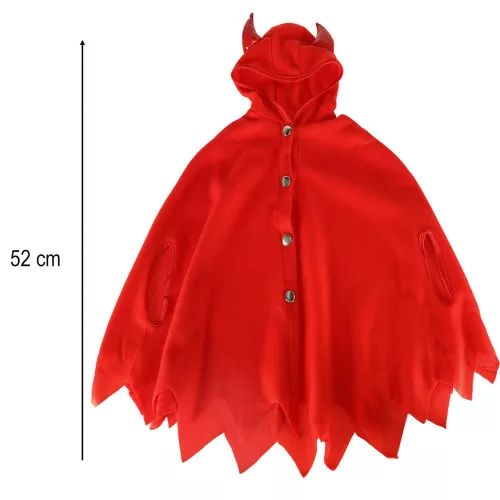 Farsangi jelmez, álruha, piros köpeny, S 100-110-es méret