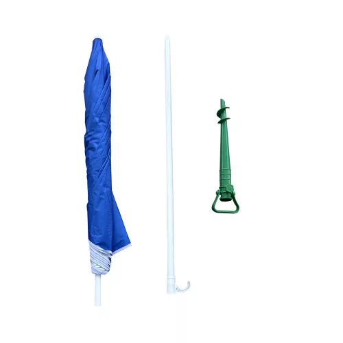 Állítható, összecsukható, UV sugárzású napernyő, 150 cm, kék