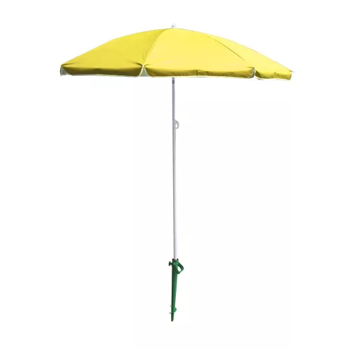 Állítható, összecsukható, UV-sugárzású napernyő, 150 cm, sárga