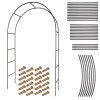 Kerti pergola ívtartó rózsákhoz virágokhoz borostyán kúszónövényekhez fém 240 x 140 cm