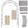 LUARO kerti pergola ívtartó rózsákhoz, virágokhoz, borostyánhoz, kúszónövényekhez, fémből készült 240 x 140 cm