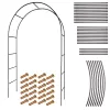 LUARO kerti pergola ívtartó rózsákhoz, virágokhoz, borostyánhoz, kúszónövényekhez, fémből készült 240 x 140 cm