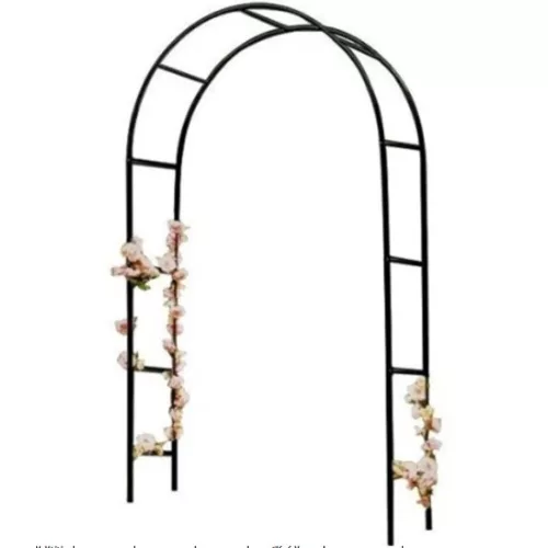 LUARO kerti pergola ívtartó rózsákhoz, virágokhoz, borostyánhoz, kúszónövényekhez, fémből készült 240 x 140 cm
