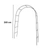 Kerti pergola ívtartó rózsákhoz virágokhoz borostyán kúszónövényekhez fém 240 x 140 cm