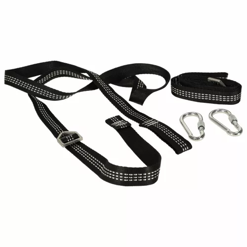 Hintarögzítő készlet, függőágytartó, öv + karabiner, 300kg