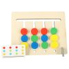 Fából készült oktatási játék egyezés színek montessori gyümölcsök