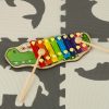 Színes fa dulcimer gyerekeknek krokodil