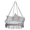 Gólyafészek hinta háttámlával kerti hinta 120x140x140 XXL szürke