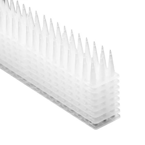 Galambtüskék, madárriasztó csík, műanyag, sűrű, fehér, 8 db, 43 cm