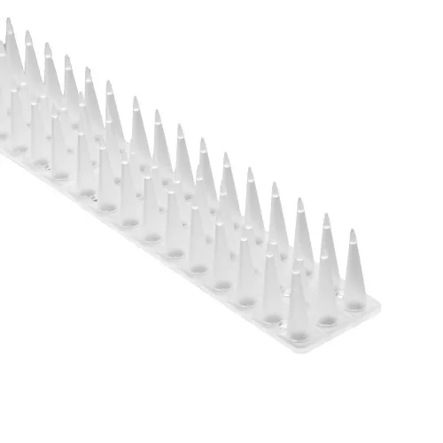 Galambtüskék, madárriasztó csík, műanyag, sűrű, fehér, 8 db, 43 cm
