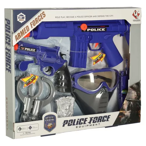 Kis polițist, de poliție set, pistol, pușcă, mască, cătușe, de poliție accesorii