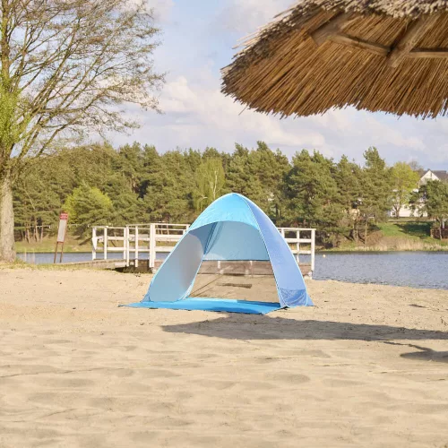 Strandsátor, önösszecsukható strandparaván, kerti felugró ablak, UV védelemmel XXL