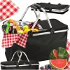 Termikus pliabil coș de picnic, negru