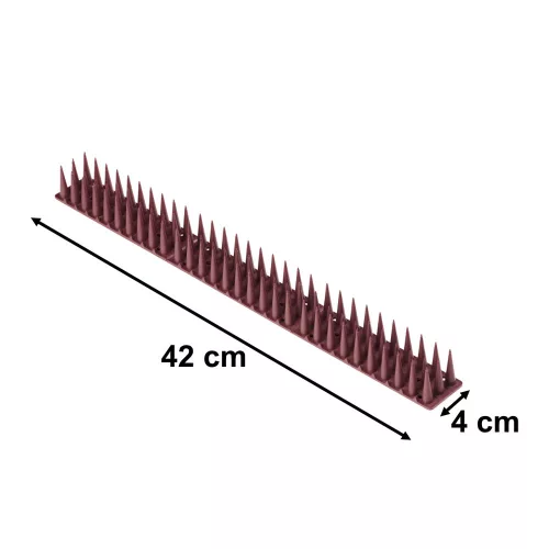 Galambtüskék, madárriasztó csík, műanyag, sűrű, barna, 8 db, 43 cm