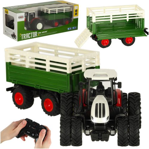 RC mezőgazdasági traktor utánfutóval 2.4G 3.7V 500mAh