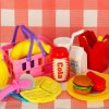 Piknik kosár gyorsétterem pizza hamburger ételek ételek piknik snackek piknik snackek