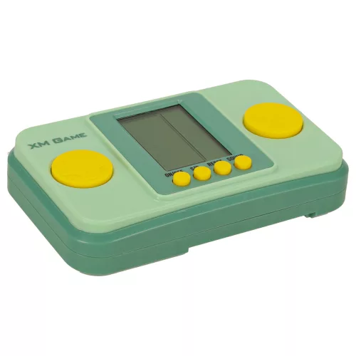 Arcade játék, elektronikus konzol, retró játék, hordozható, kézi, zöld