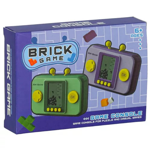 Arcade játék, elektronikus konzol, retró játék, hordozható, kézi, zöld