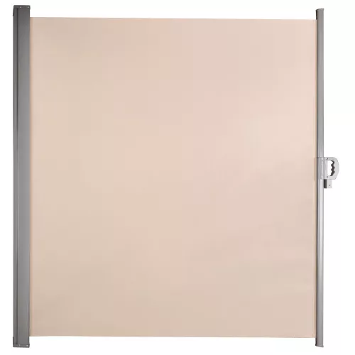 LUARO terasz oldalsó napellenző feltekerhető paraván 180 x 400 cm bézs